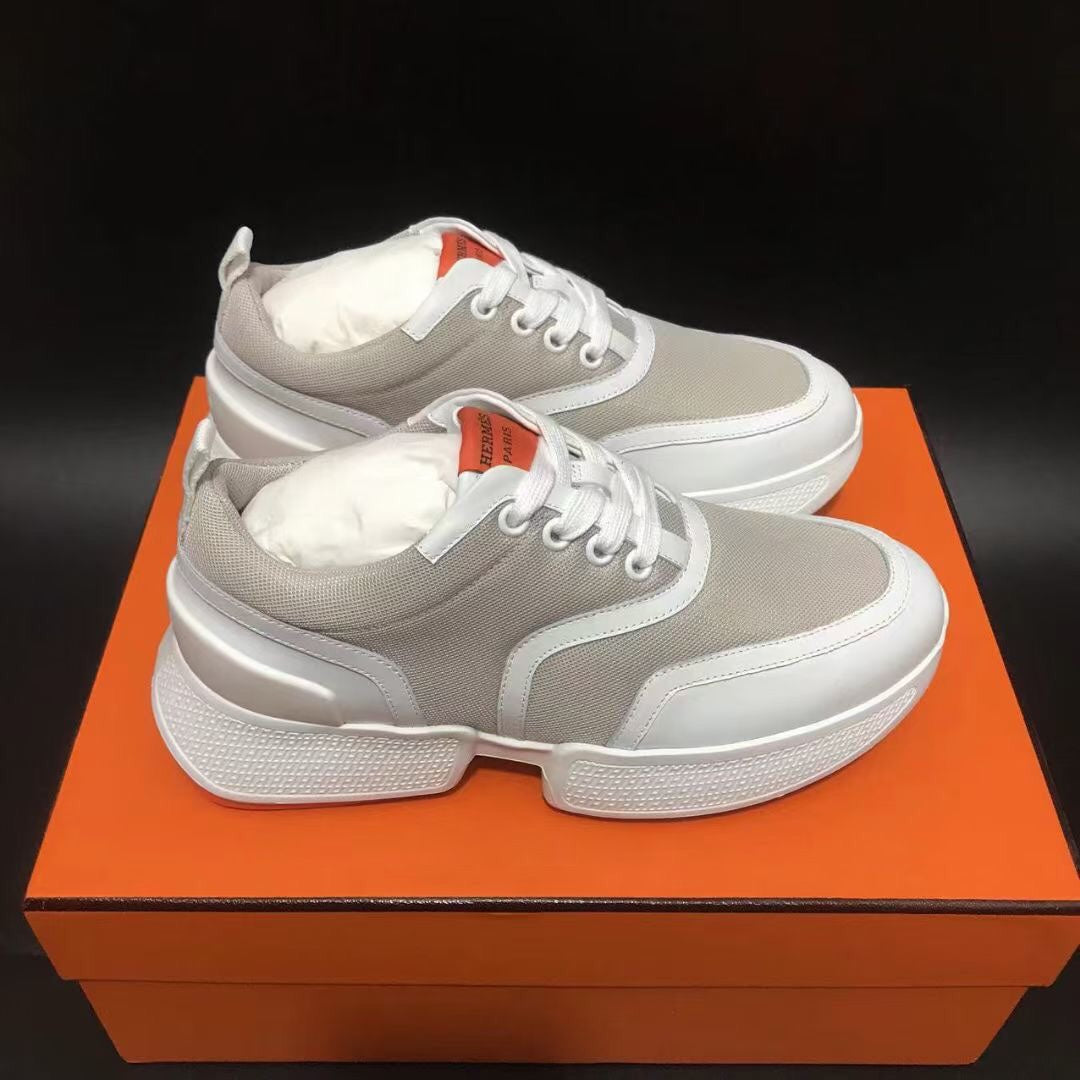 GIGA SNEAKER LIGHT GRAY MIX WHITE CALFSKIN