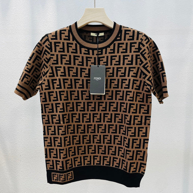 FENDI 26S SHORT SLEEVE KNIT T-SHIRT 126