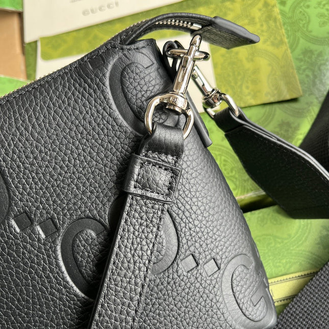 GUCCI 26S CROSSBODY BAG 23 IN BLACK CALFSKIN
