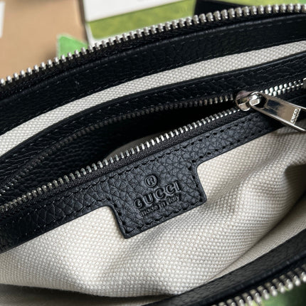 GUCCI 26S CROSSBODY BAG 23 IN BLACK CALFSKIN