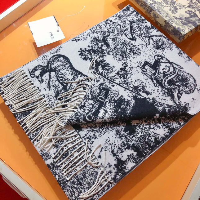 DIOR 26S SCARF 200CM IN CASHMERE 123457