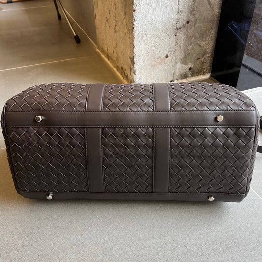 BV INTRECCIATO BAG 50 IN DARK BROWN CALFSKIN