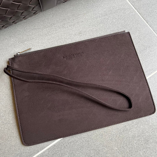 BV INTRECCIATO BAG 50 IN DARK BROWN CALFSKIN