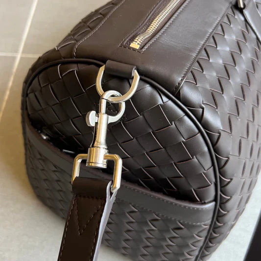 BV INTRECCIATO BAG 50 IN DARK BROWN CALFSKIN