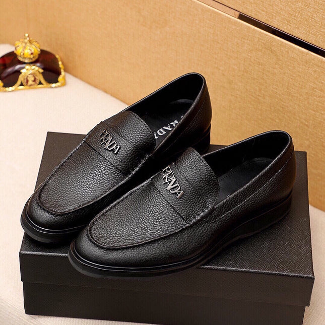 PRA LOAFER IN SIENNA BROWN GRAINED CALFSKIN