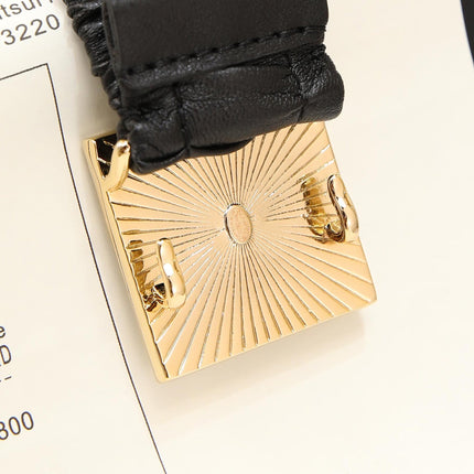 CHANEL 26S BELT 30 MM IN BLACK CALFSKIN 658422