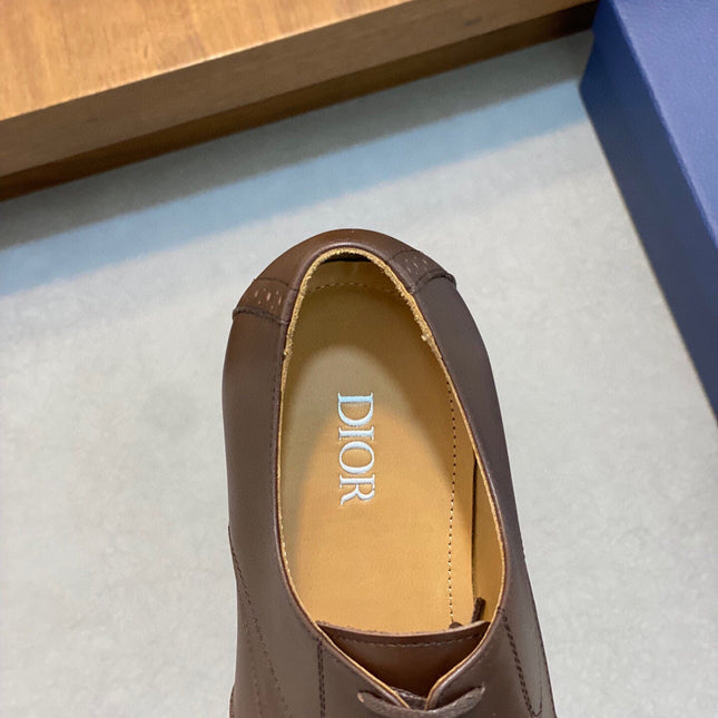 CD POINED TOE LONDON OXFORD CEDAR CALFSKIN