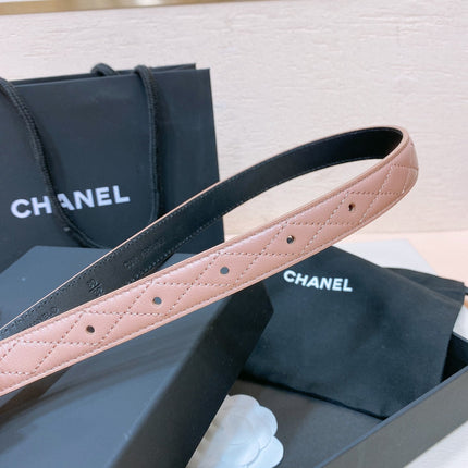 CHANEL 26S BELT 20 MM IN LIGHT PINK CALFSKIN 655205