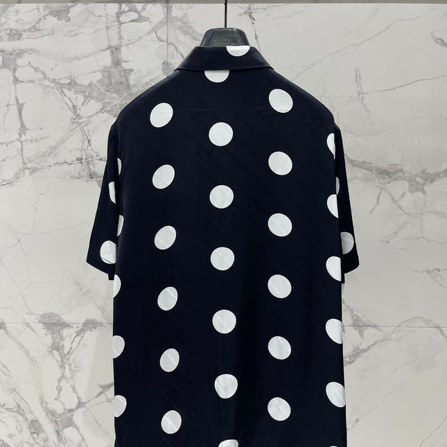 BALENCIAGA 26S SHORT-SLEEVE POLKA DOT SHIRT 315