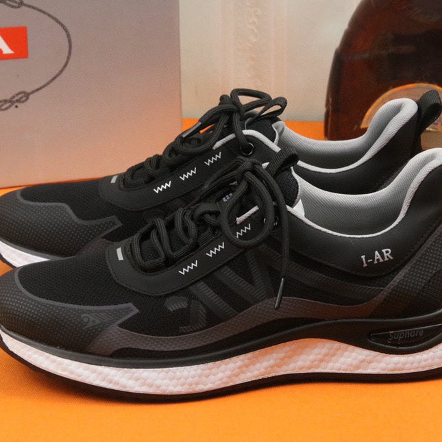 PRA SNEAKER IN BLACK BREATHABLE KNIT FABRIC