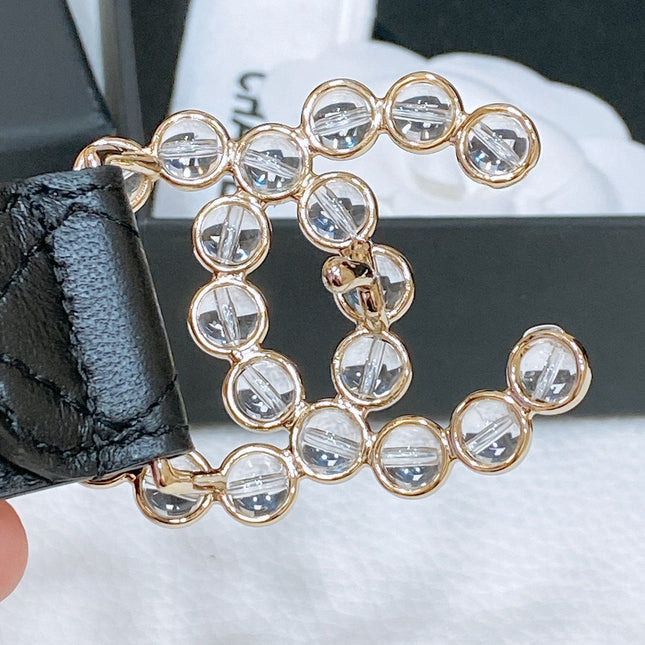 CHANEL 26S BELT 30 MM IN BLACK CALFSKIN 670902