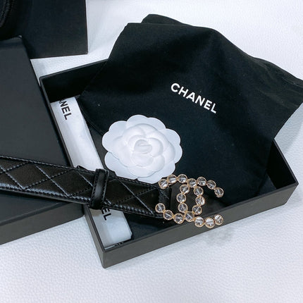CHANEL 26S BELT 30 MM IN BEIGE CALFSKIN 670904
