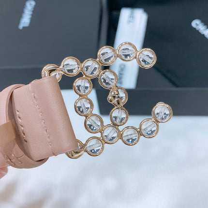 CHANEL 26S BELT 30 MM IN BEIGE CALFSKIN 670905