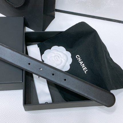 CHANEL 26S BELT 30 MM IN BLACK CALFSKIN 670908