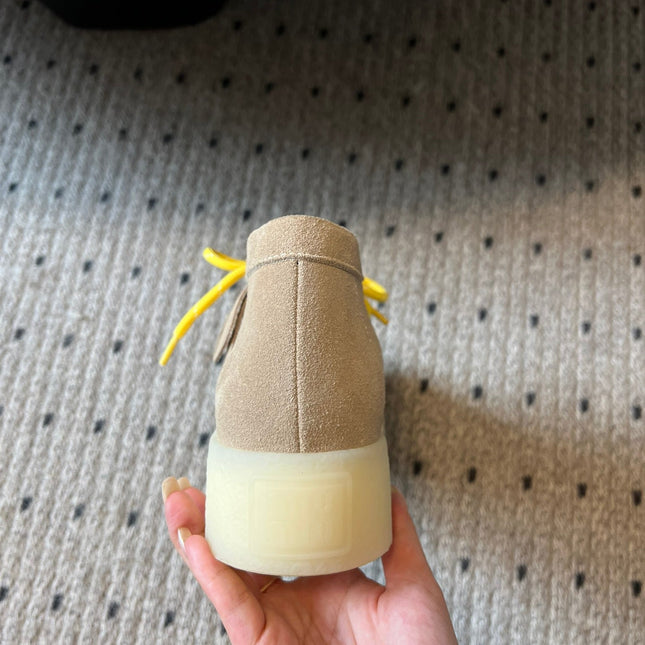 MIUMIU 26S CHUKKA BOOTS IN LIGHT BROWN SUEDE
