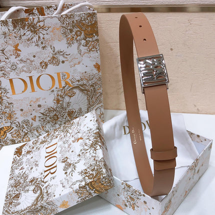 DIOR 26S BELT 25 MM IN BROWN CALFSKIN 655081