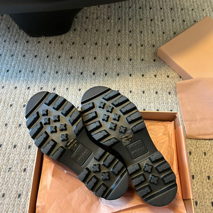 MIUMIU 26S PENNY LOAFERS IN BURGUNDY BROWN SHINY CALFSKIN