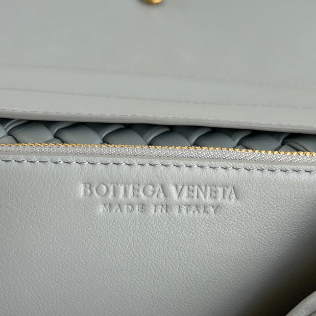 PATTI SHOULDER BAG 26 IN RHINO GRAY LAMBSKIN