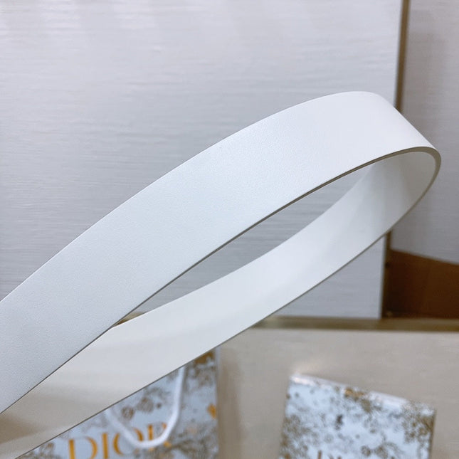 DIOR 25S BELT 30 MM IN WHITE CALFSKIN 586582