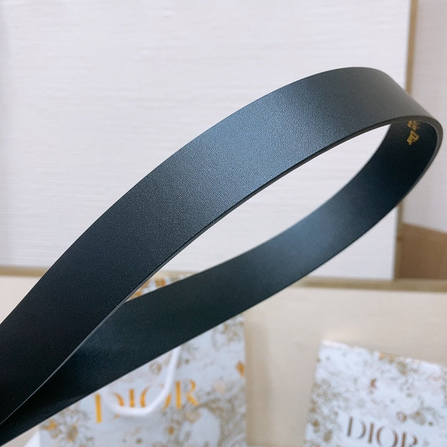 DIOR 25S BELT 30 MM IN BLACK CALFSKIN 586583
