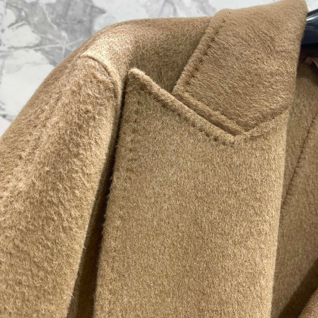 MAX MARA 25S KNITTED NOTCHED-COLLAR COAT 053