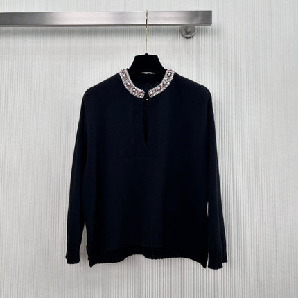 VALENTINO 26S LONG-SLEEVE KNIT SWEATER 445