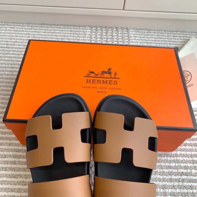 HM 26S CHYPRE SANDAL WITH BACK STRAP IN BROWN CALFSKIN