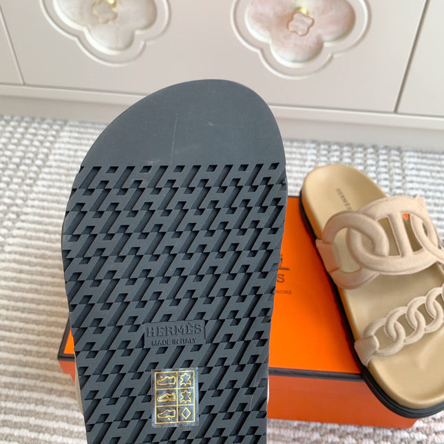 HM 26S EXTRA SANDAL IN BEIGE CALFSKIN AND SUEDE