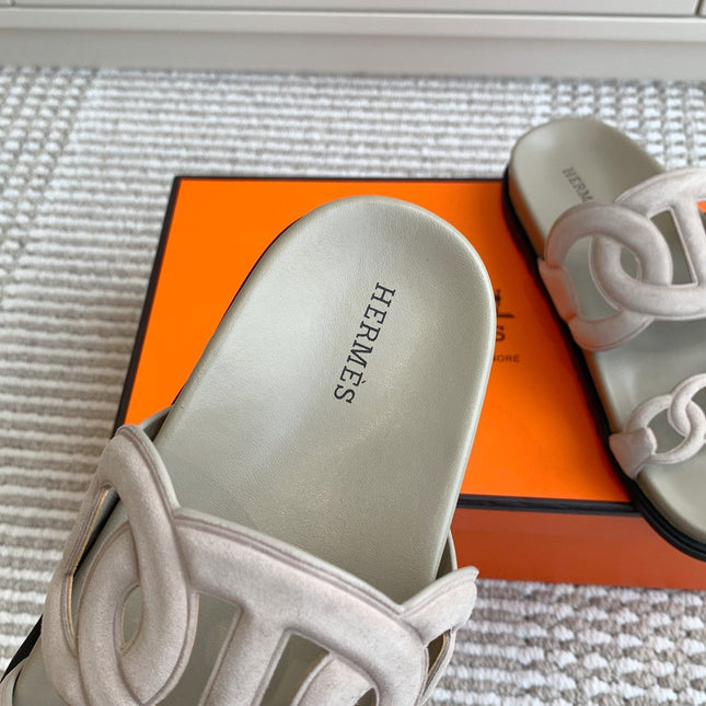 HM 26S EXTRA SANDAL IN NUDE CALFSKIN AND SUEDE