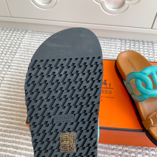 HM 26S EXTRA SANDAL IN AQUA BLUE MIX CARAMEL BROWN CALFSKIN AND SUEDE
