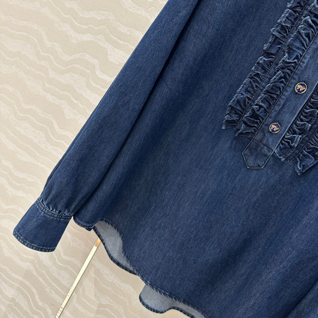 VALENTINO LONG SLEEVE DENIM SHIRT 261428