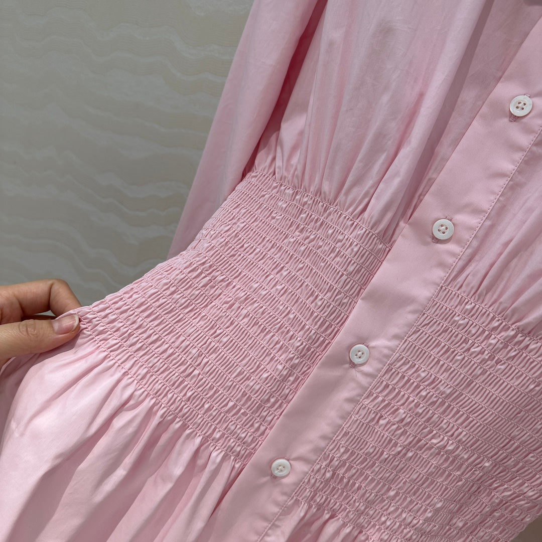 PRADA PREMIUM SHIRT DRESS WITH WAISTED DESIGN 276303