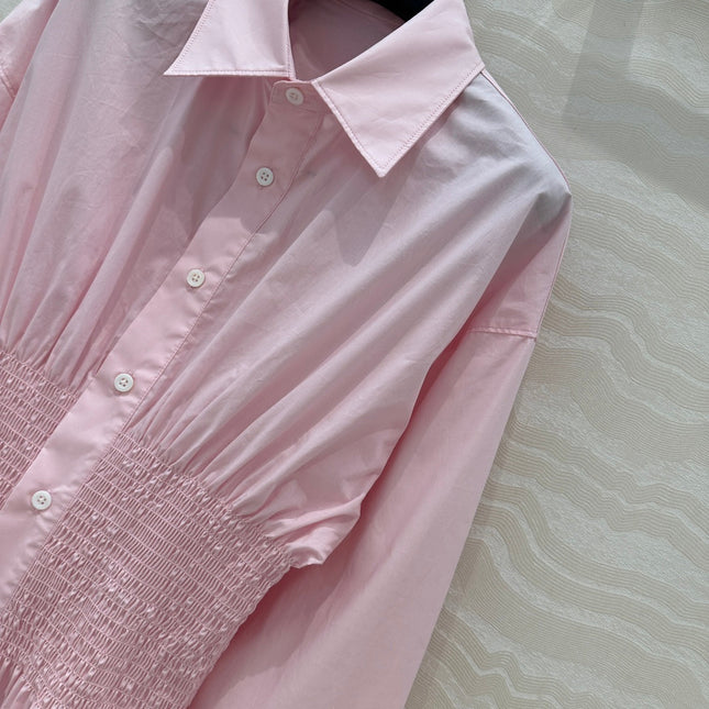 PRADA PREMIUM SHIRT DRESS WITH WAISTED DESIGN 276303
