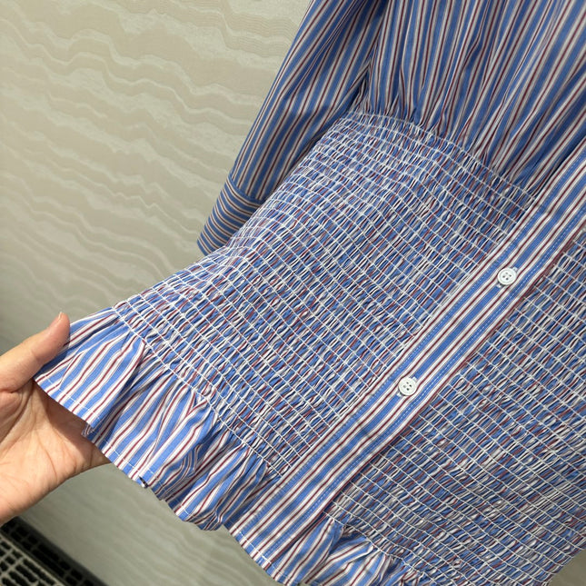 PRADA PREMIUM SHIRT DRESS WITH HIP-HUGGING DESIGN 276305