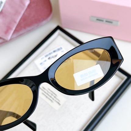 LOGO SMU 11WS SUNGLASSES 575894 IN BLACK ACETATE BROWN LENS