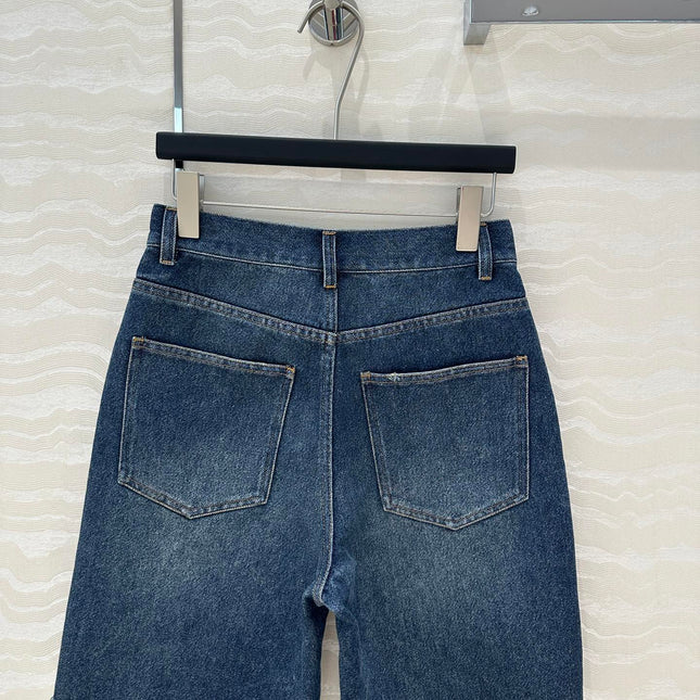 PRADA FASHION STRAIGHT-LEG DENIM SHORTS 263942