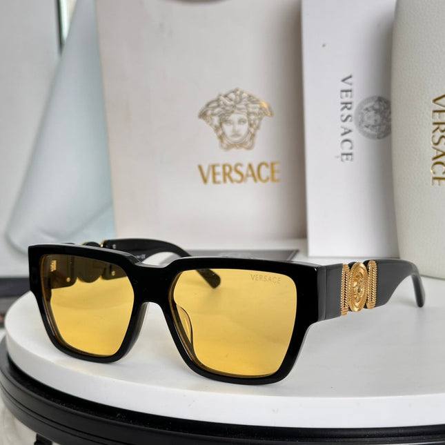EMBOSSED LOGO MEDUSA BIGGIE SQUARE FRAME SUNGLASSES VE4483D IN ACETATE