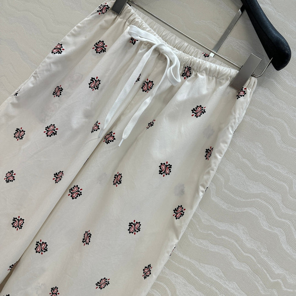 MIUMIU STRAIGHT-LEG CROPPED PANTS WITH ELASTIC WAISTBAND 261440