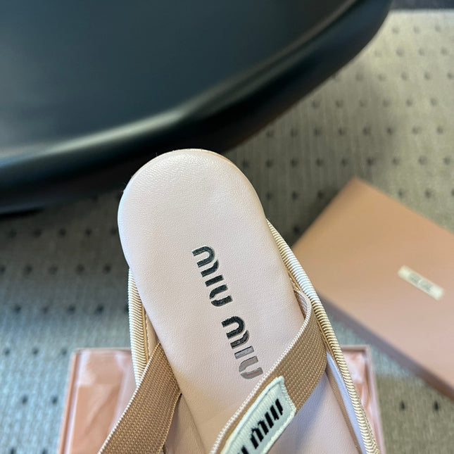 MIUMIU 26S BALLET MULES IN LIGHT PINK SATIN WITH BOW