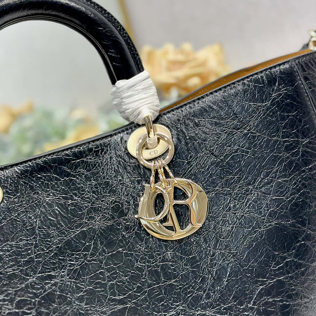 DIOR 26S TOUJOURS BAG 37 IN BLACK CALFSKIN
