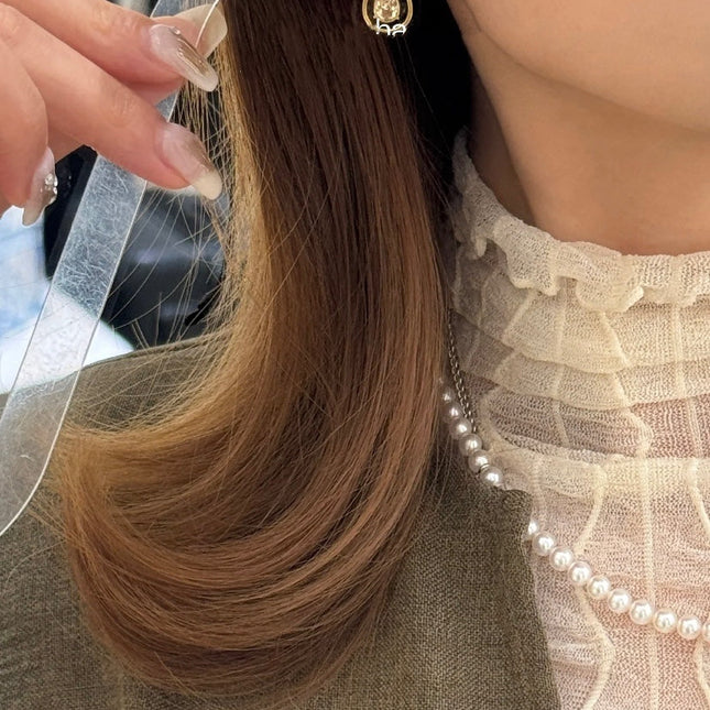 CD 26S PEARL STUD TEARDROP CRYSTAL DROP EARRINGS IN GOLD METAL 631774