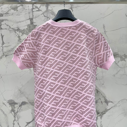 FEND 25S JACQUARD KNIT SHORT SLEEVES 264237