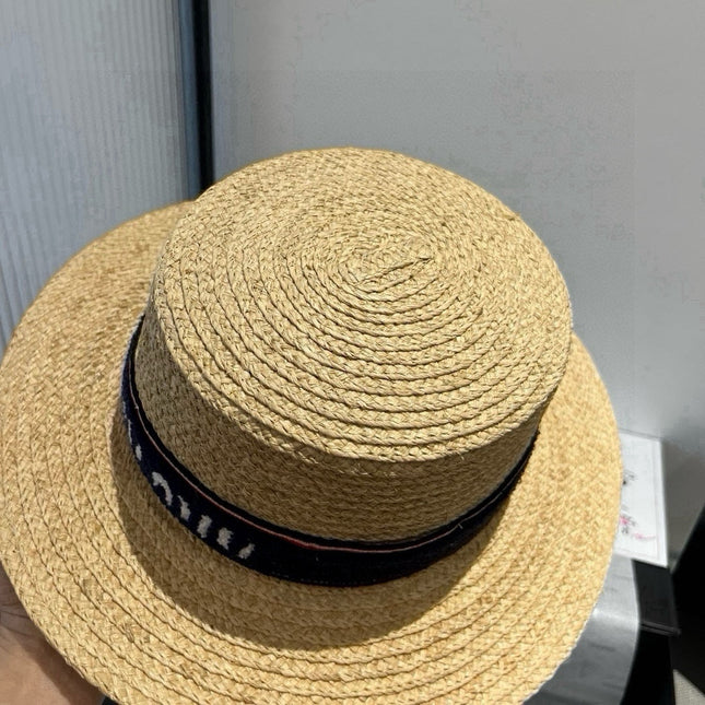 MIUMIU STRAW HAT IN BEIGE RAFFIA