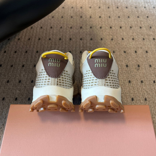 MIUMIU 26S SNEAKERS IN IVY GREEN TECHNICAL FABRIC