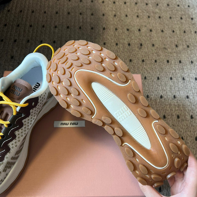 MIUMIU 26S SNEAKERS IN IVY GREEN TECHNICAL FABRIC