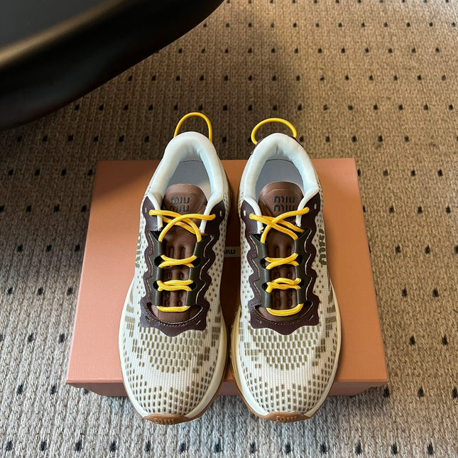 MIUMIU 26S SNEAKERS IN IVY GREEN TECHNICAL FABRIC