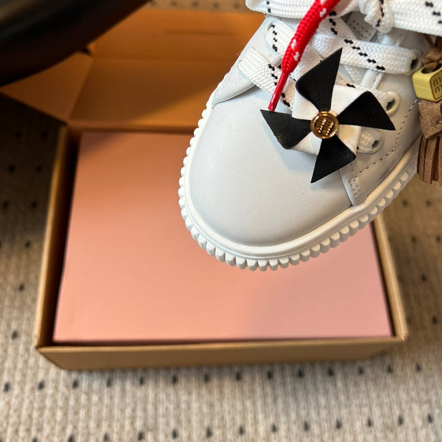 MIUMIU 26S SNEAKERS 50MM IN WHITE CALFSKIN