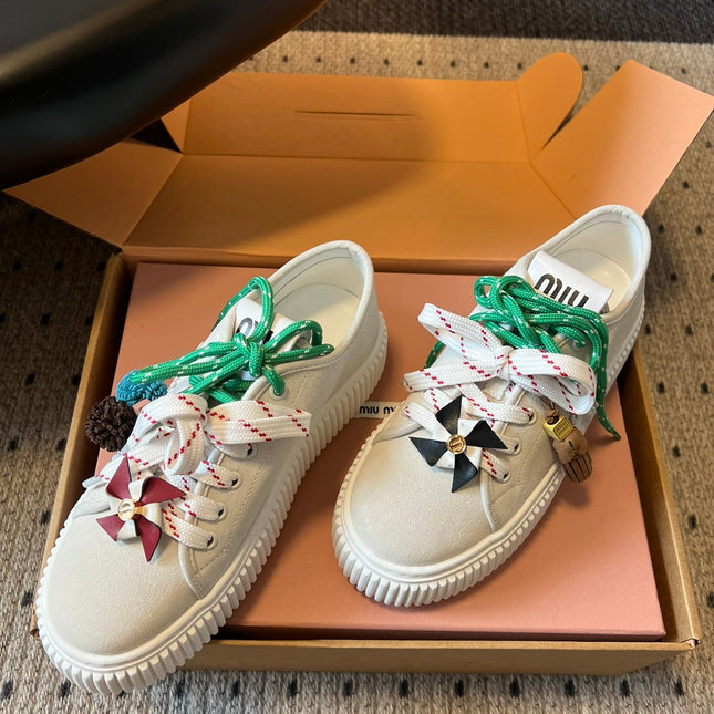 MIUMIU 26S SNEAKERS 50MM IN SAND BEIGE SUEDE
