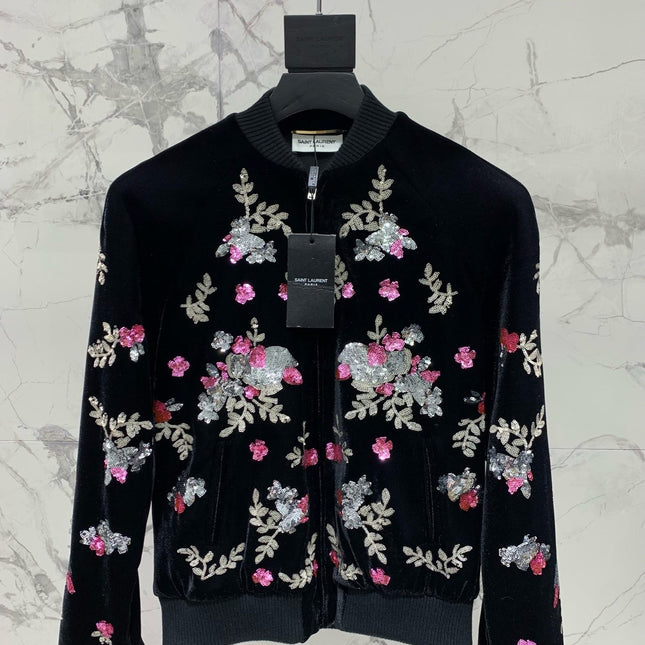 YSL 25S VELVET SEQUIN JACKET STYLE 191