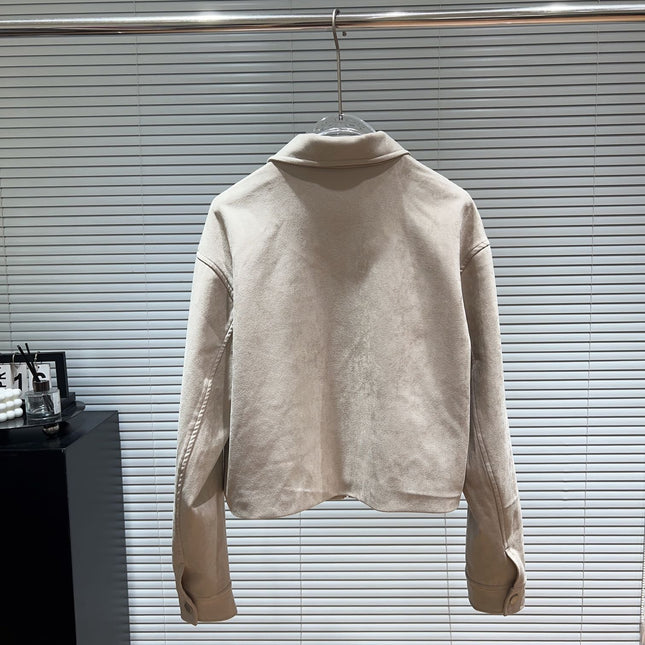 PRADA 25S SUEDE LAPEL JACKET 553